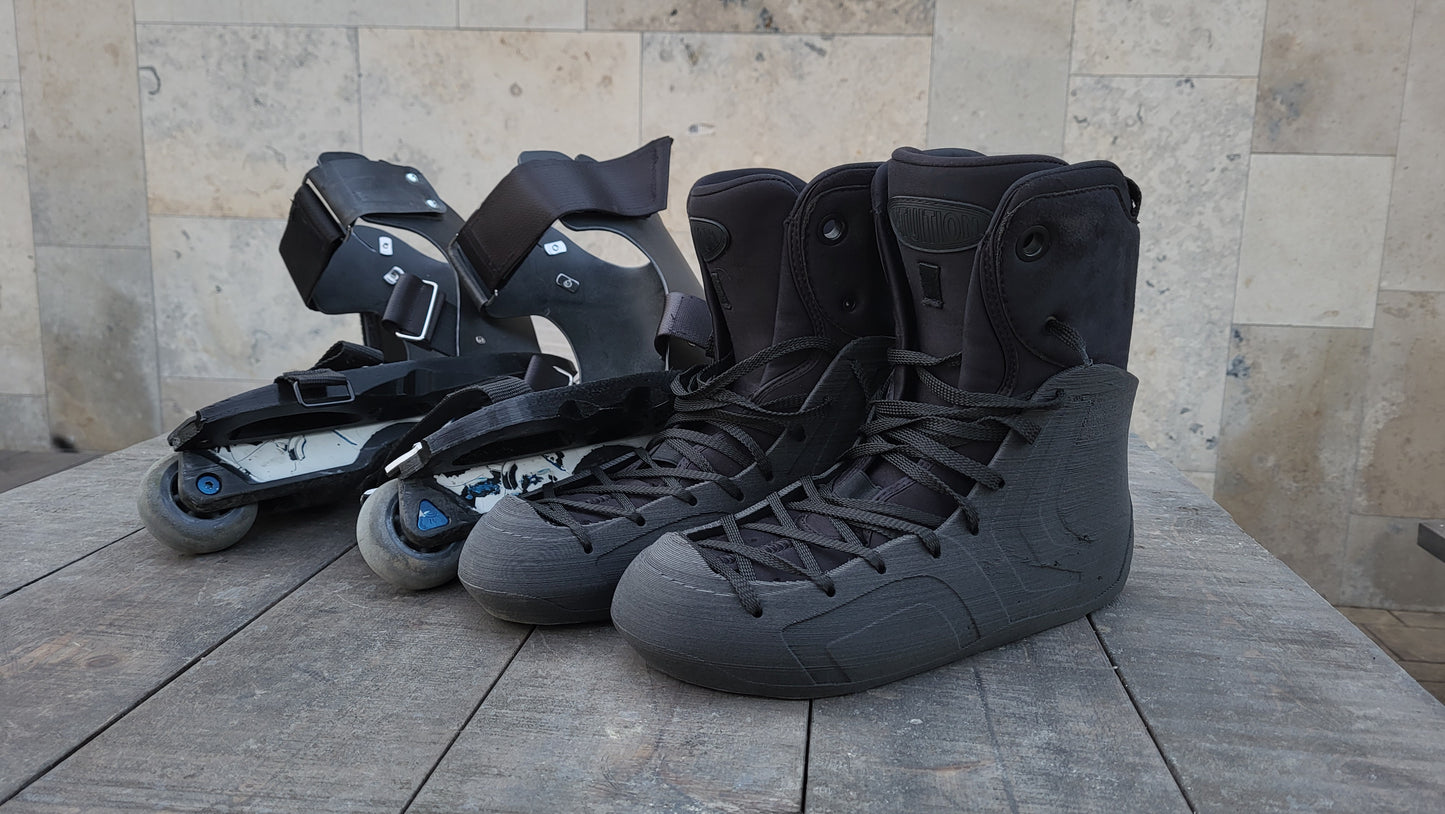Fractal Symbol Walkable (Alu sole, 3d printed sliders)